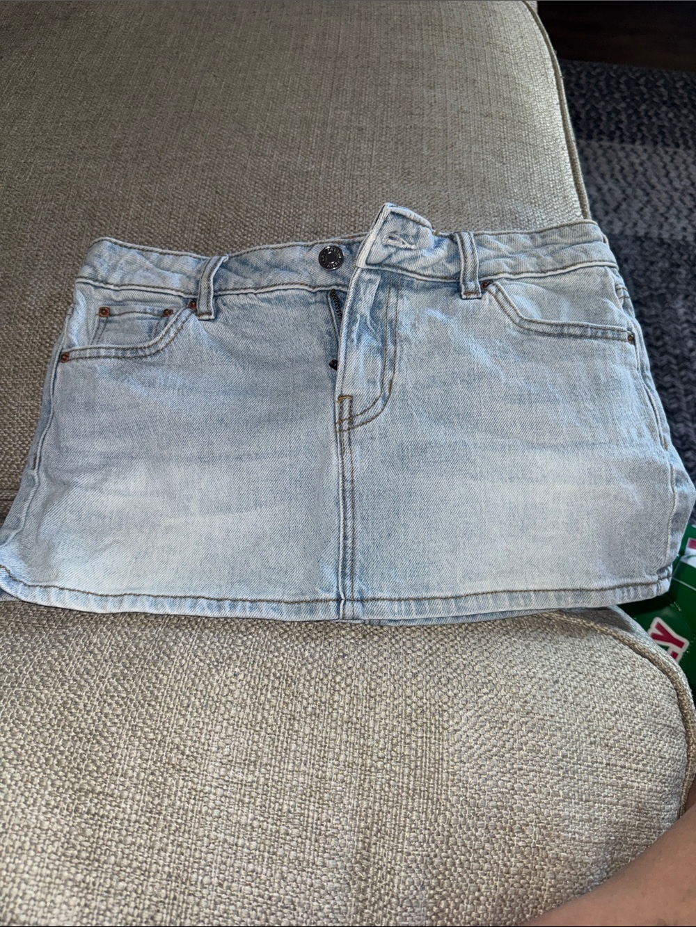 PacSun Light Blue Denim Mini Skirt